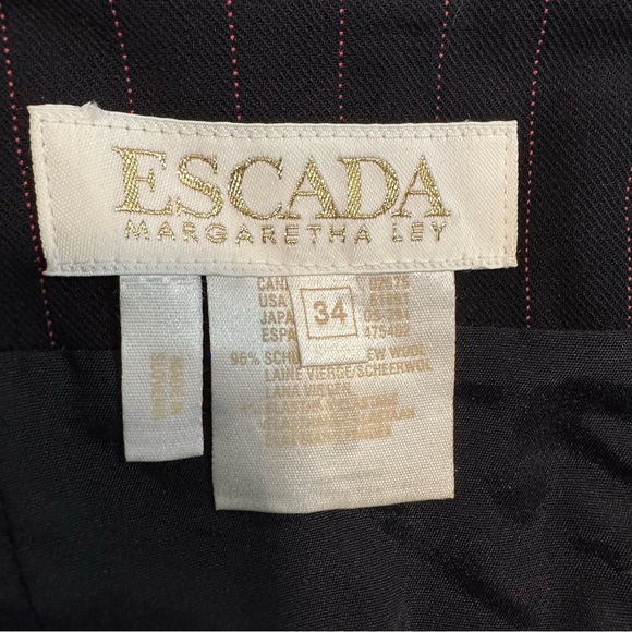 Escada Navy Pinstripe Dress - Picture 3 of 7